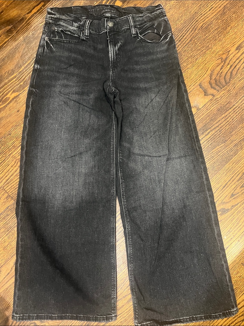 Women’s American Eagle Outfitters Black Relaxed Wide-Leg Jeans